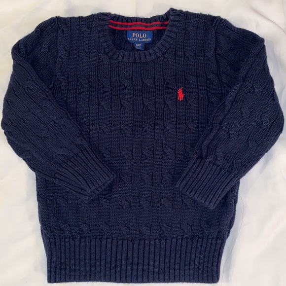 Polo Ralph Lauren Other - Polo Ralph Lauren navy blue cable knit sweater. Size 3T